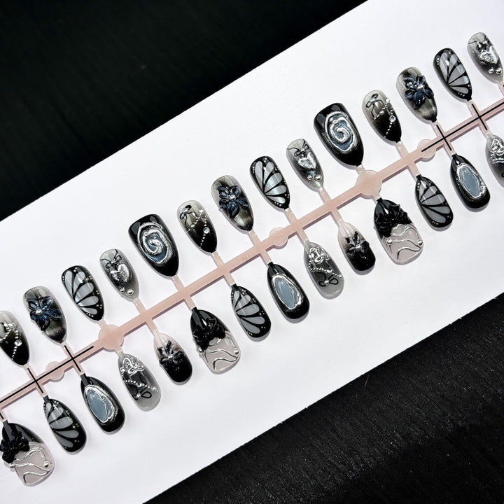 Künstlerisches gotisches Press-On-Nagelset