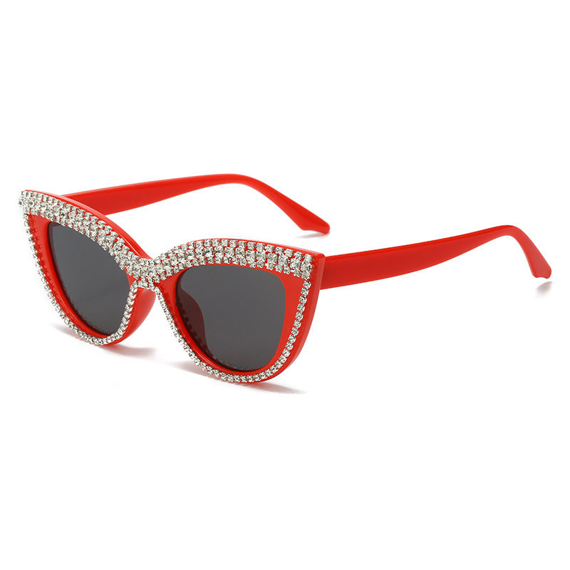 Glamouröse mit Strass verzierten Schild Sonnenbrille Karnz