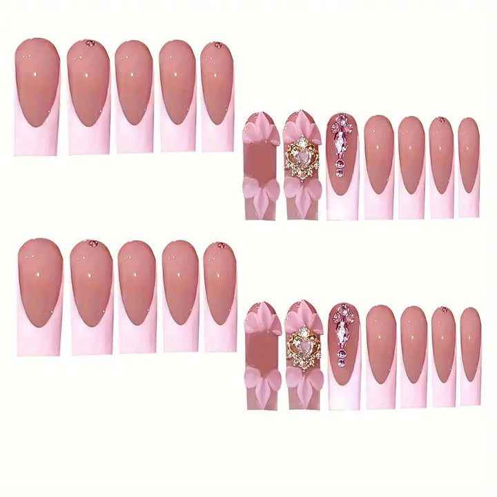 Floral Bohemian Press-On Nagelkunst Karnz