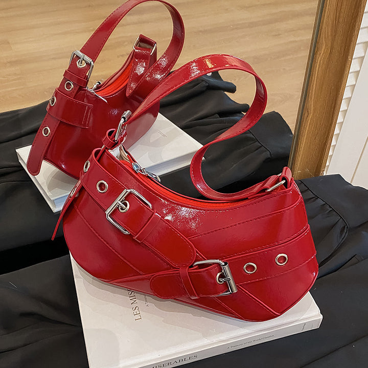 Stilvolle patentierte Leder-Schultertasche Karnz