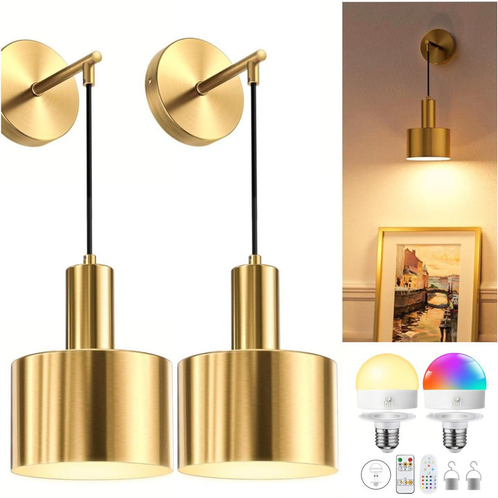 Stylische Gold Pendelleuchte