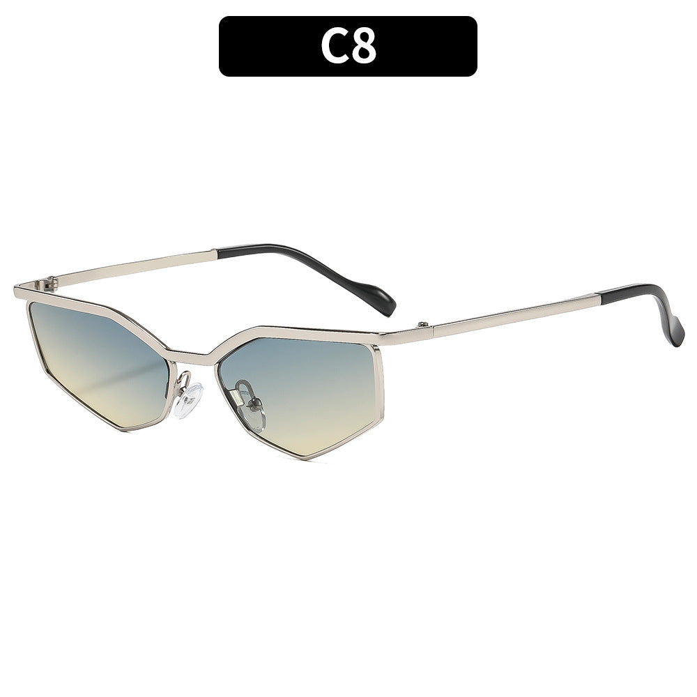 Geometrischer Rahmen Cat-Eye Sonnenbrille