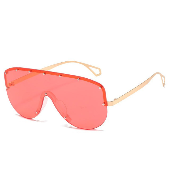 Oversized Shield Sonnenbrille Moderner Look