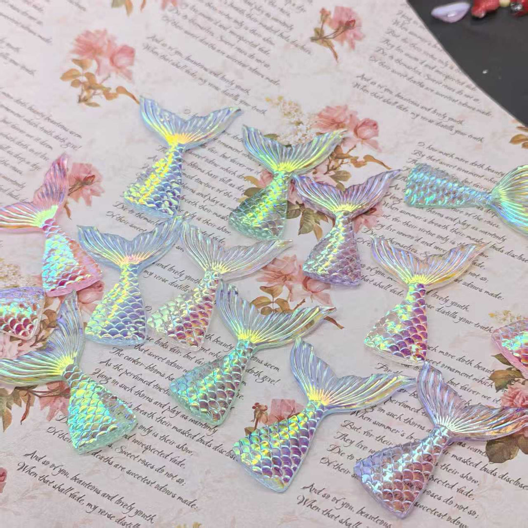 Glitzernde Meeresflossen Dekorationssteine Karnz