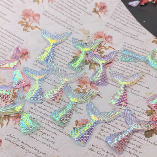 Glitzernde Meeresflossen Dekorationssteine Karnz