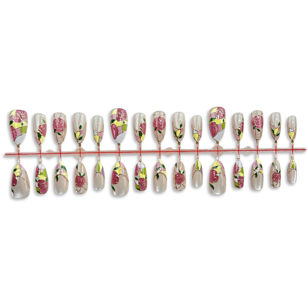 Floral Art Press-On Nail Kit