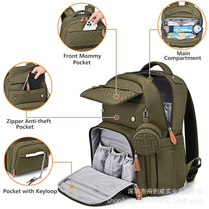 Stilvoller Multifunktions-Wickelrucksack Karnz