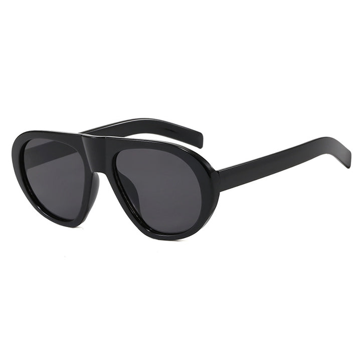 Damen auffällige Sonnenbrille mit futuristischem Rahmen und robustem Design Karnz