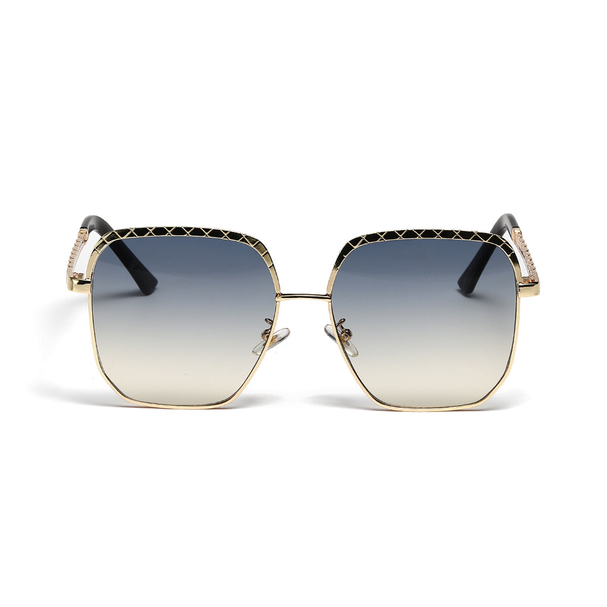 Damen modische oversized Sonnenbrille im geometrischen Design Karnz