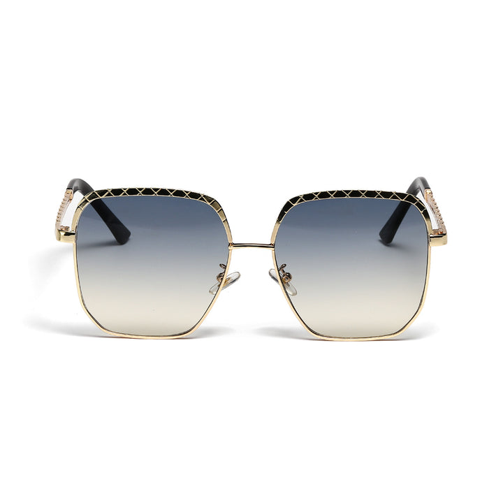 Damen modische oversized Sonnenbrille im geometrischen Design Karnz