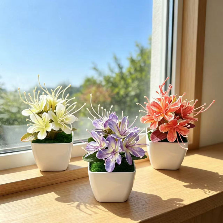 Lebensechte florale Tischmitte für die innere Wohnkultur