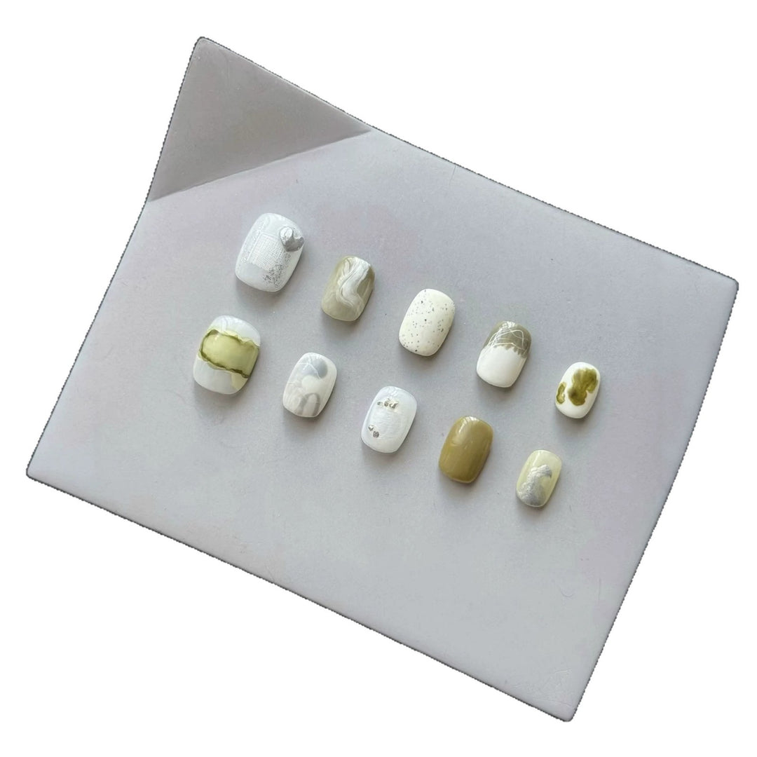 Künstlerisches Marmor Design Press-On Nagelset