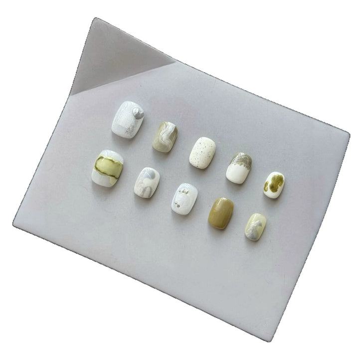 Künstlerisches Marmor Design Press-On Nagelset