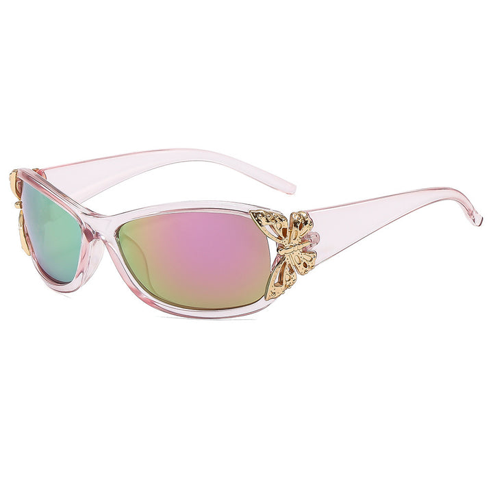 Modebewusste, mit Schmetterlingen verzierte Sonnenbrille Karnz