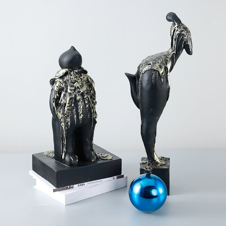 Abstrakte dekorative Flamingo-Skulptur