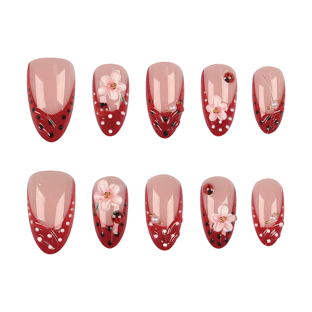 Elegantes Florales Design Press-On Nails Set