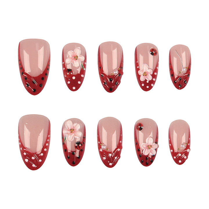 Elegantes Florales Design Press-On Nails Set