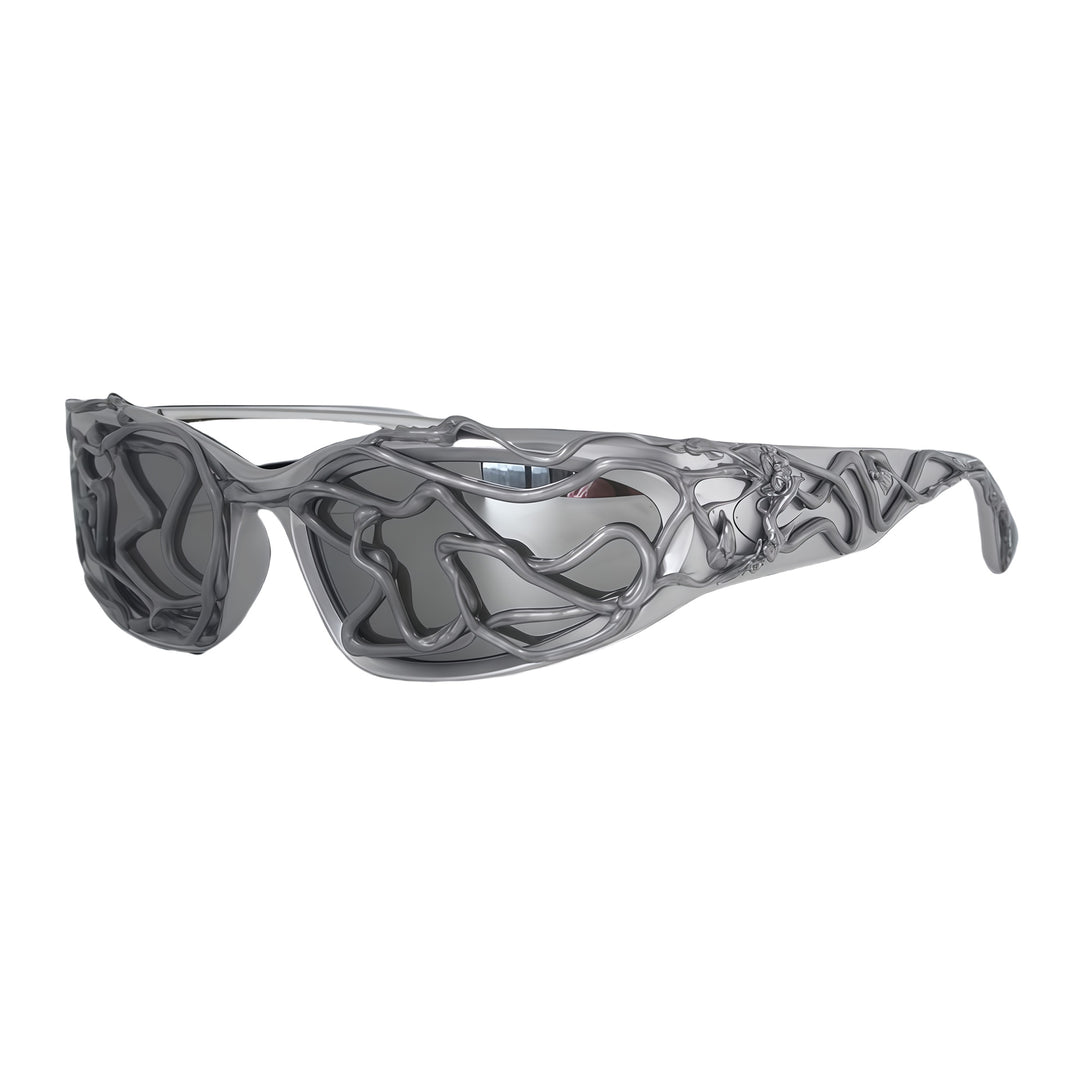Damen Sportliche Sonnenbrille mit innovativem, strukturiertem Rahmen Karnz