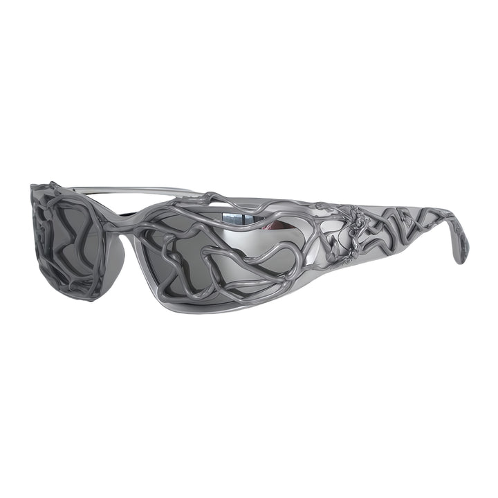 Damen Sportliche Sonnenbrille mit innovativem, strukturiertem Rahmen Karnz
