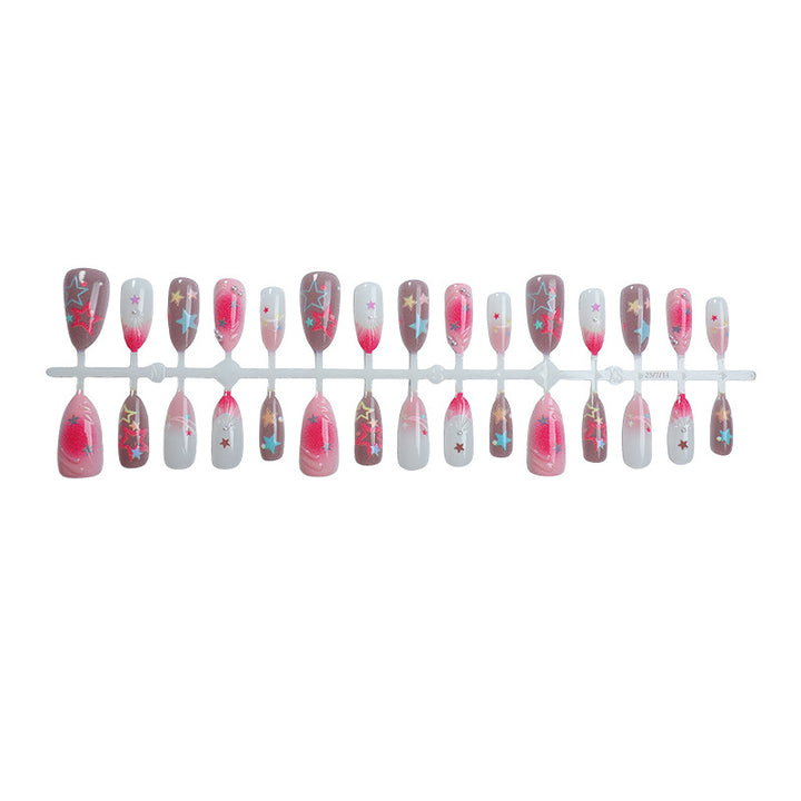 Sternenförmige schicke Press-On Nail Art