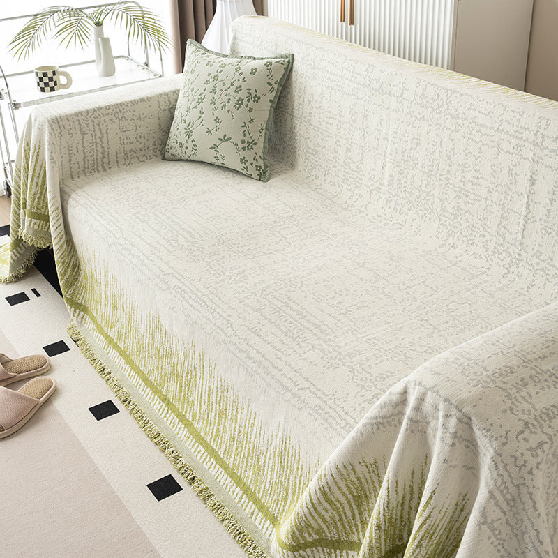 Gemütliche gestrickte Sofa-Decke
