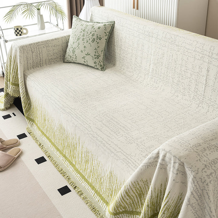 Gemütliche gestrickte Sofa-Decke