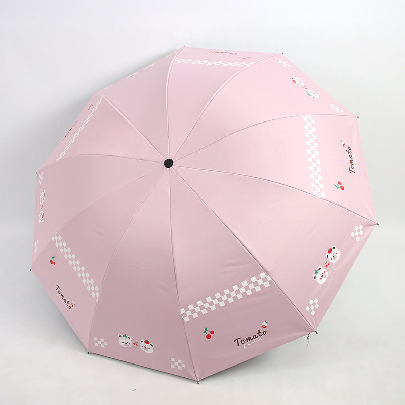 Damen Falt-Regenschirm mit kreativen Tiermotiven Karnz