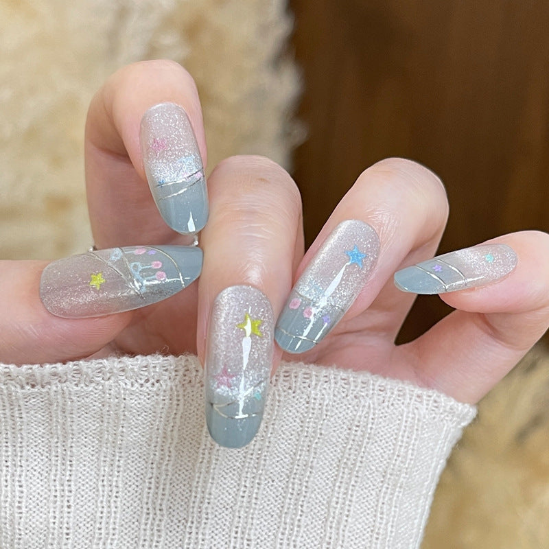 Dekorative Glitzernde Press-On Nail Tips Karnz