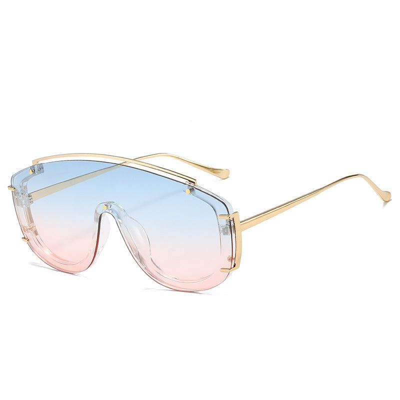 Modebewusste futuristische Schild-Sonnenbrille Karnz