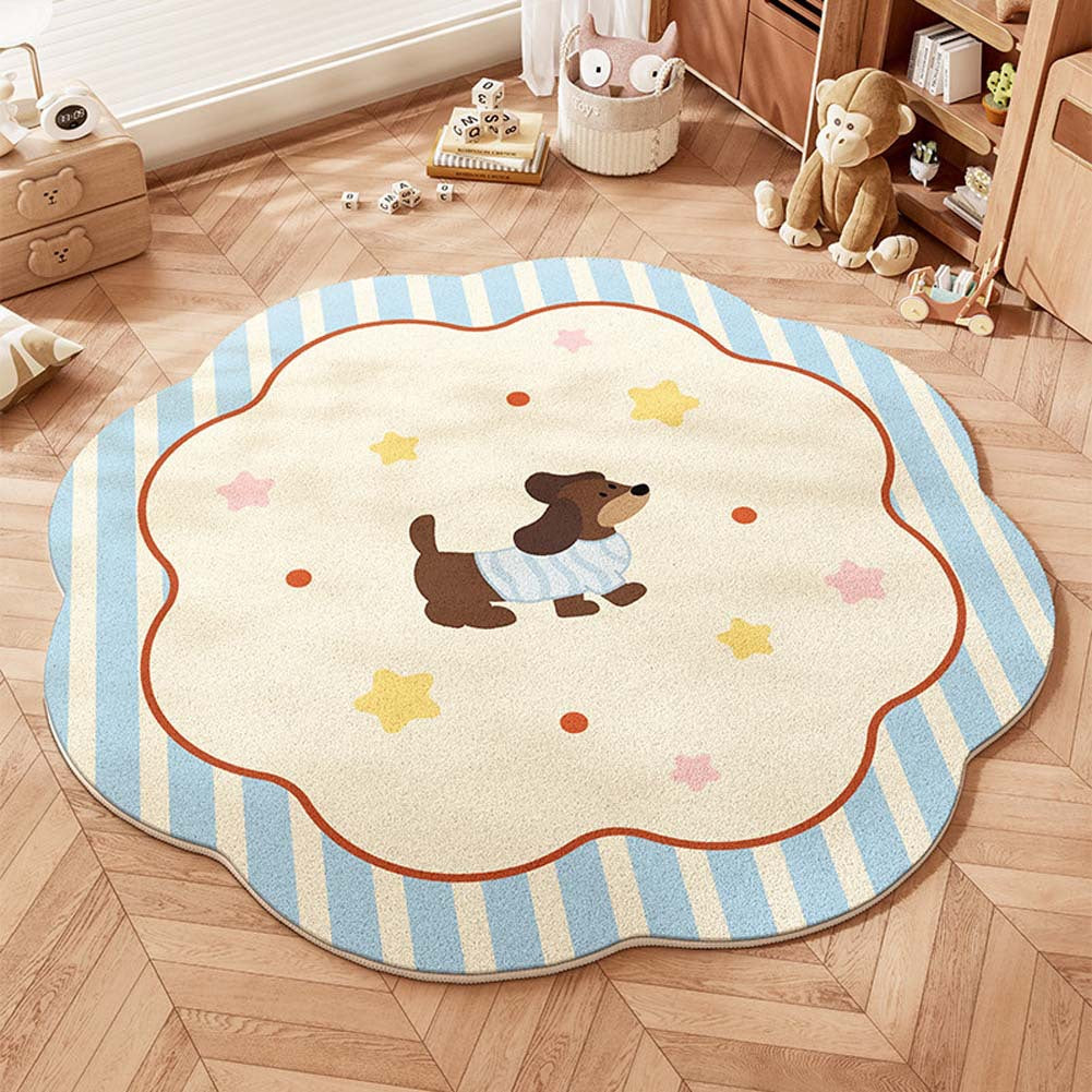 Verspielter Teppich für das Kinderzimmer