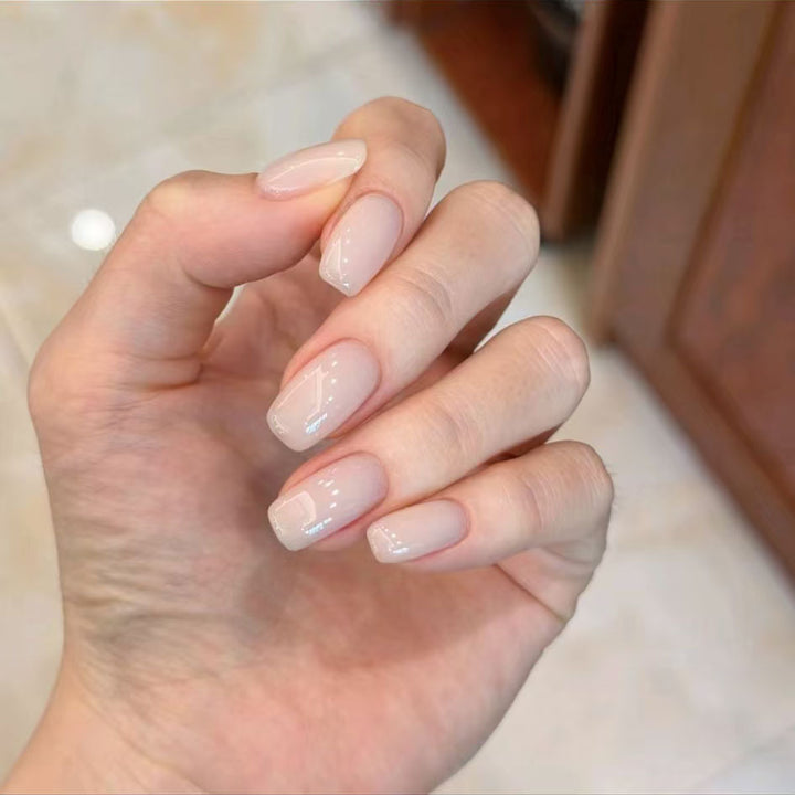 Natürlicher Finish Press-On Nagelset Karnz