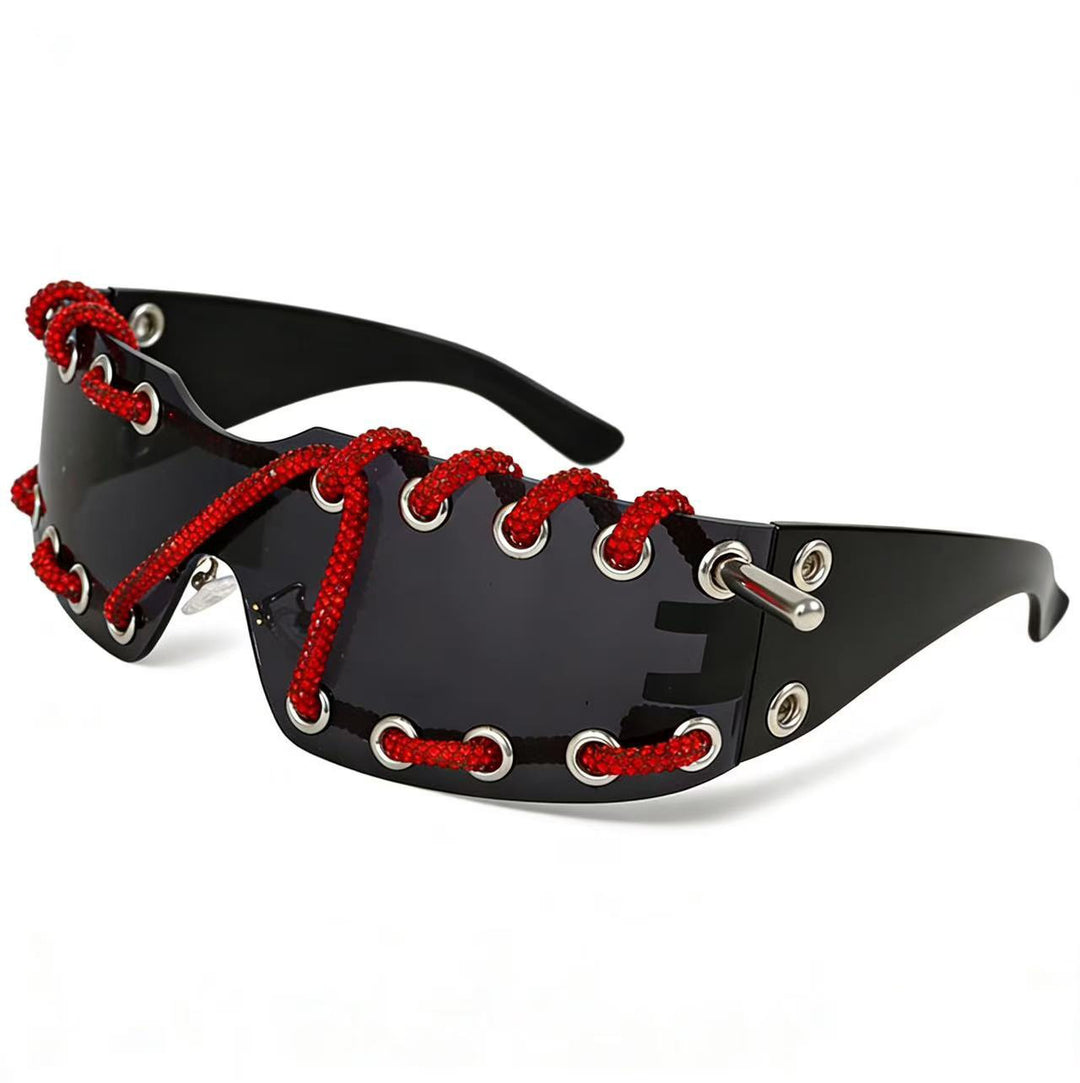 Damen Sonnenbrille mit einzigartigem Schnürdesign Karnz