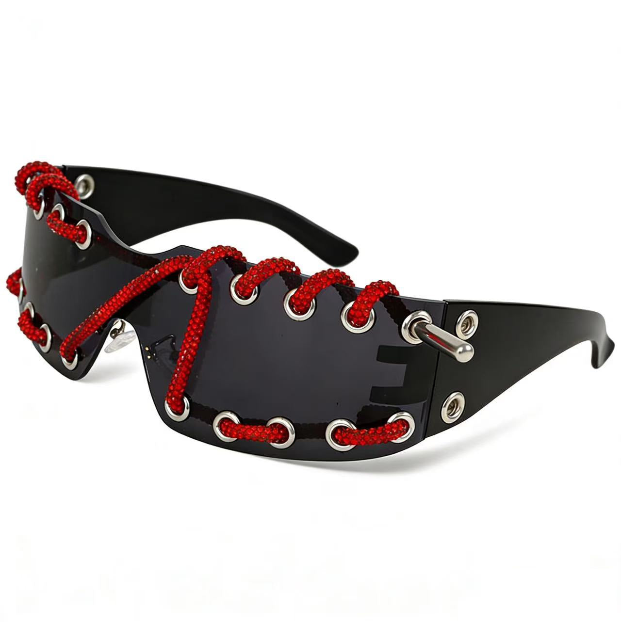 Damen Sonnenbrille mit einzigartigem Schnürdesign Karnz