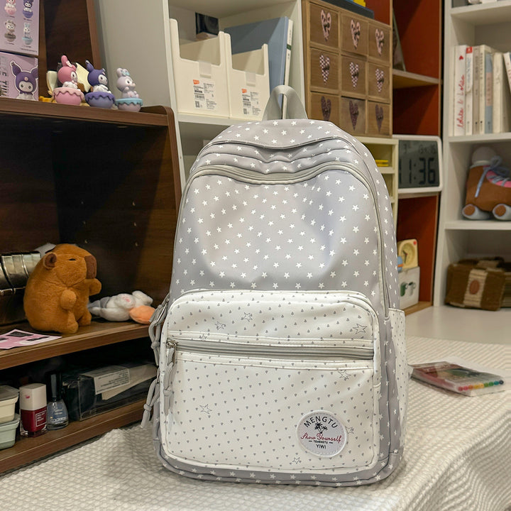 Verspielt Stern-Muster Schulrucksack Karnz