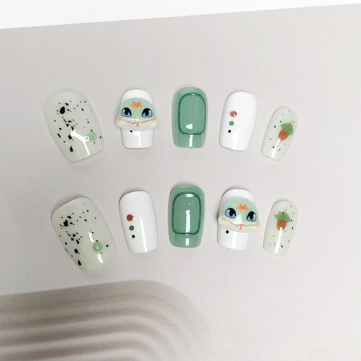 Kreatives dekoratives Press-On Nagelset