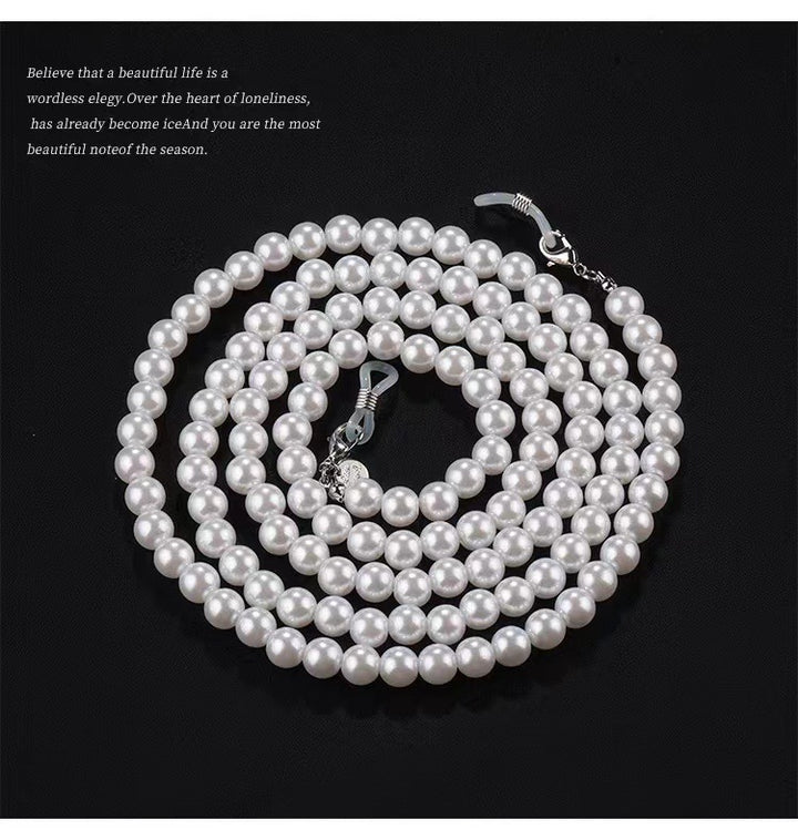 Elegante Lange Perlen Brillen Kette Karnz