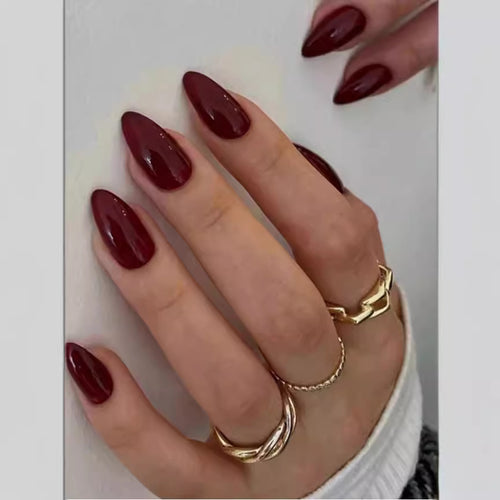 DIY Mandel-förmige Press-On Nagelset Karnz
