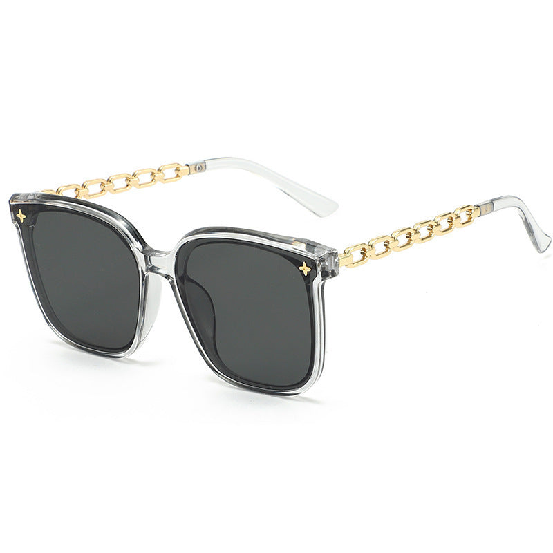 Damen Designer-Sonnenbrille mit eleganten Kettengliedern Karnz