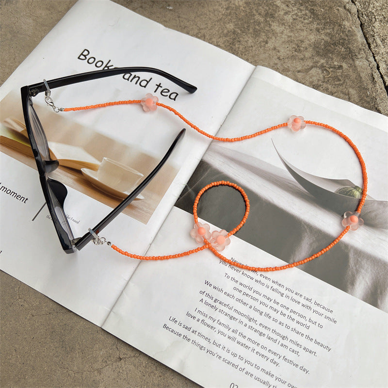Floral Perlen Brille Kette Karnz