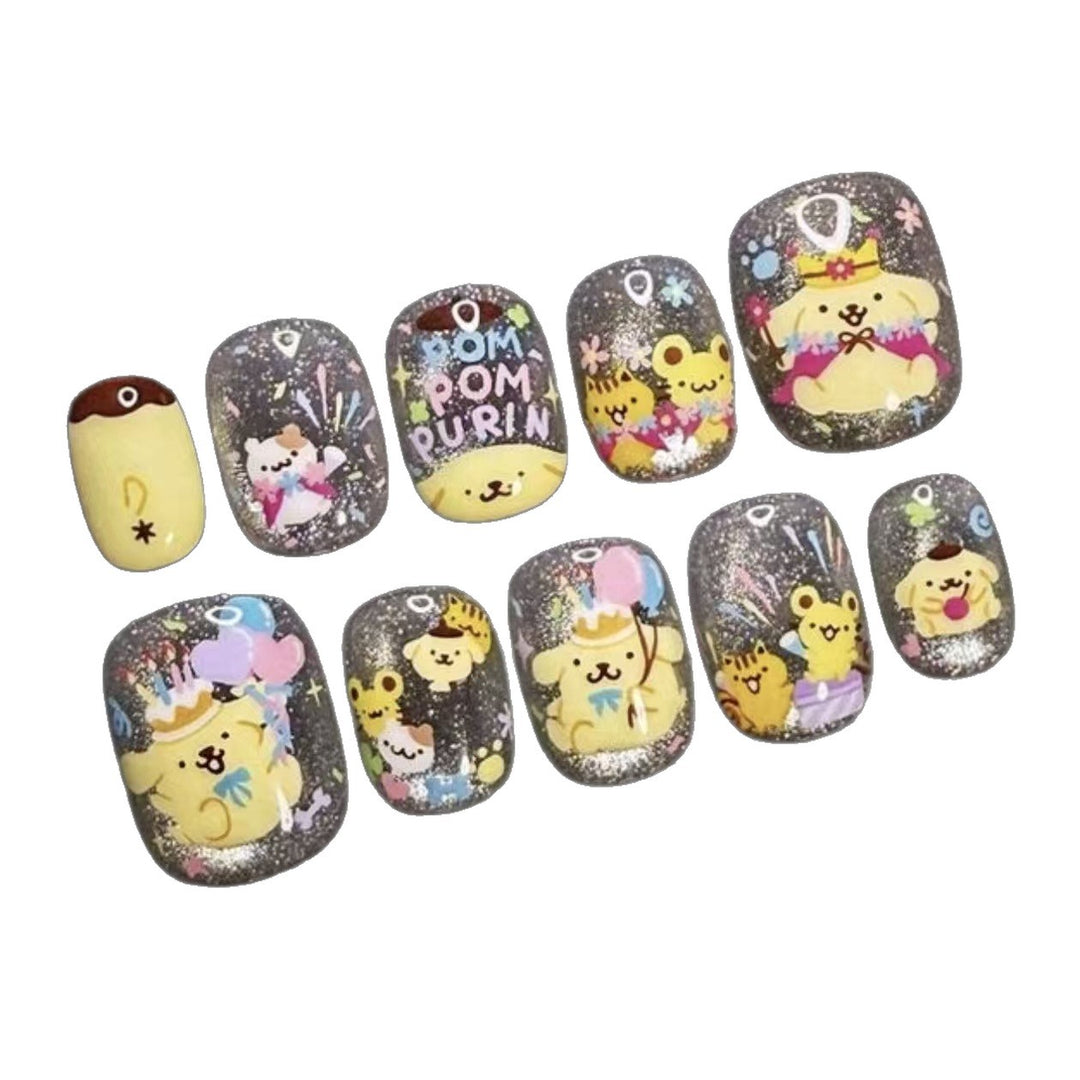 Verspielt Charakter Press-On Nagelkunst Set Karnz