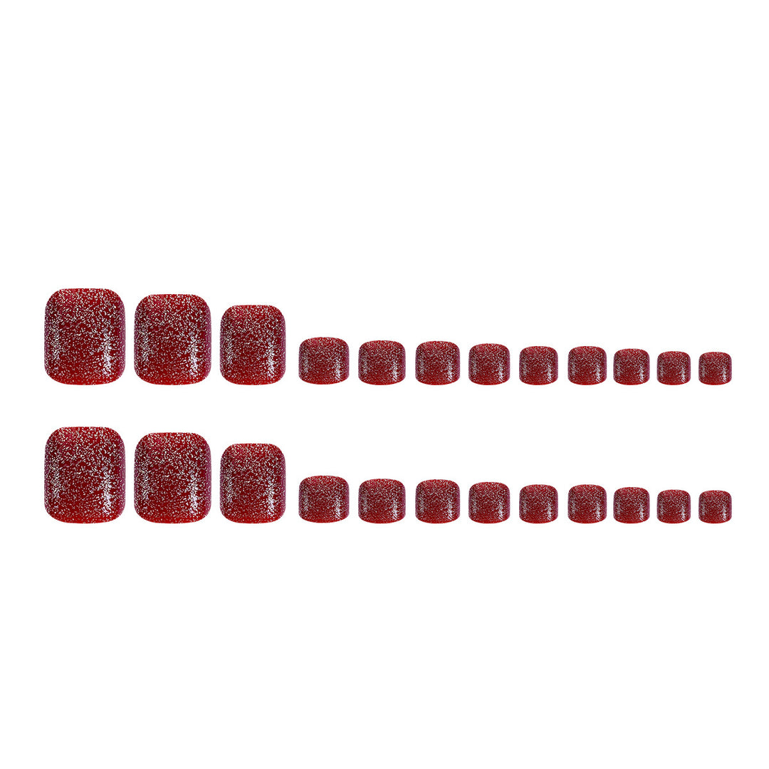 Glitzernde Fußnagelkunst Karnz