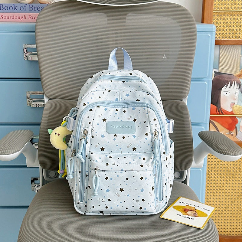 Stern-Druck Multi-Taschen Rucksack Karnz