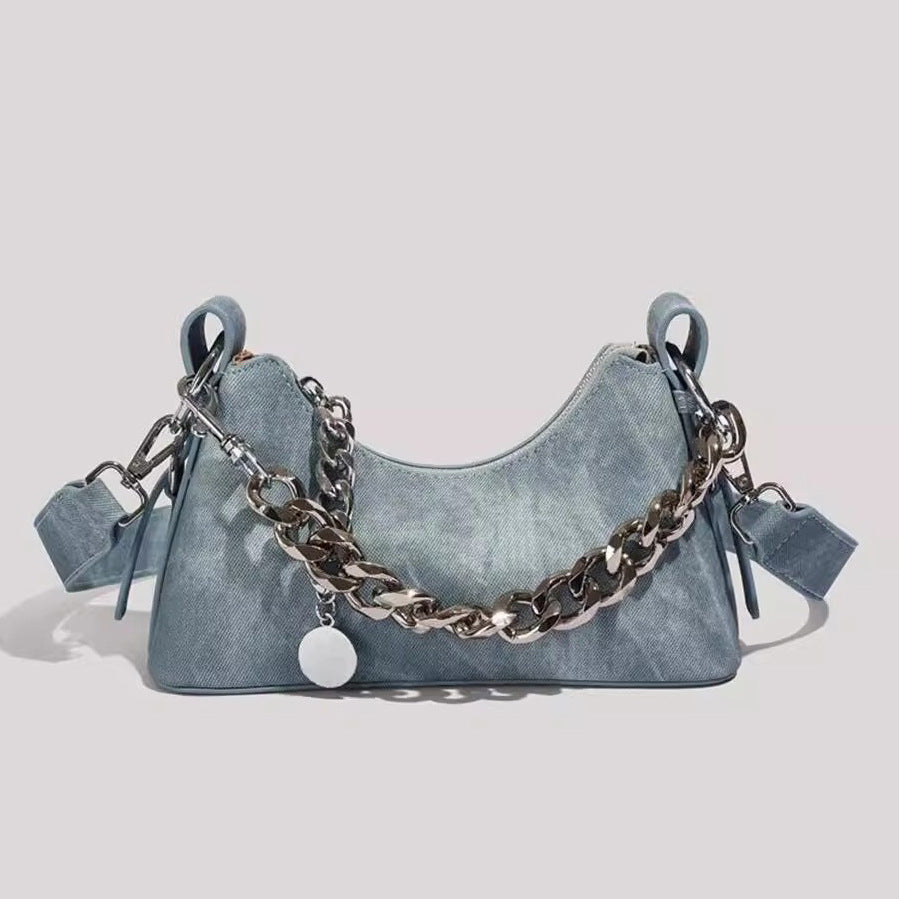 Stylische Ketten-Detail-Handtasche Karnz