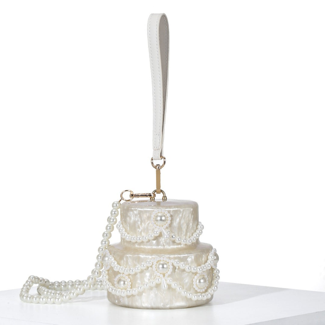 Perlenverzierte Abend-Wristlet