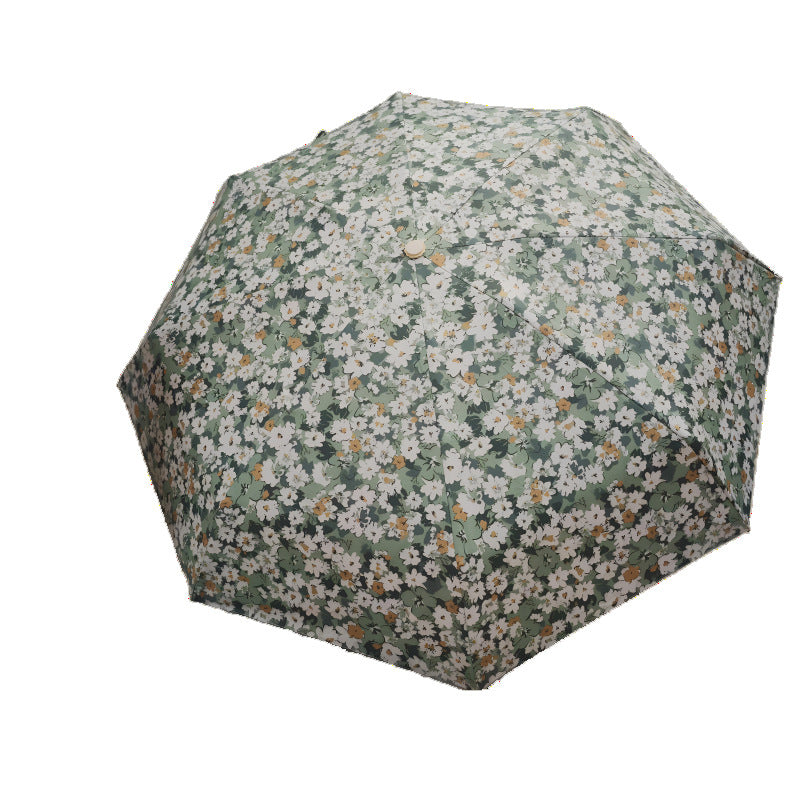 Damen Faltbarer Regenschirm mit elegantem Blumenmuster Karnz