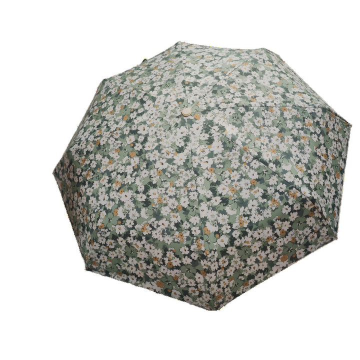 Damen Faltbarer Regenschirm mit elegantem Blumenmuster Karnz