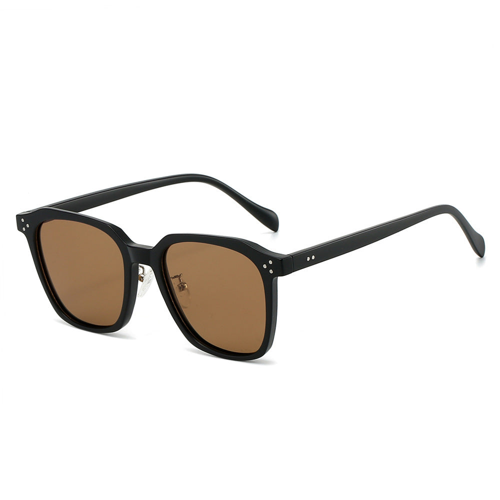 Damen quadratische Sonnenbrille mit modernem Materialmix Karnz