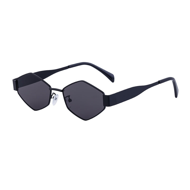 Damen geometrische Sonnenbrille mit modernem Rahmen Karnz