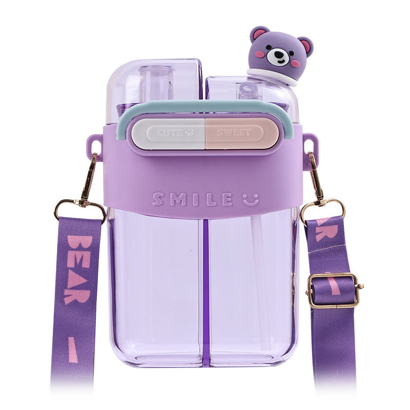 Damen Trinkflasche mit interaktivem Design und praktischer Schultertragefunktion Karnz