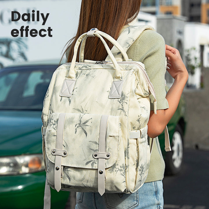 Stylischer Blumendruck Rucksack Karnz